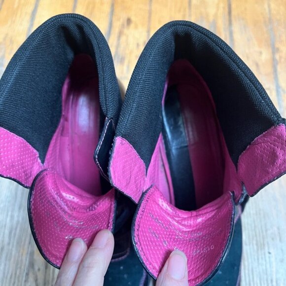 Cole Haan Nike Air Georgetown Granny Black Lace Up Heels Sz 7.5B - Picture 6 of 12